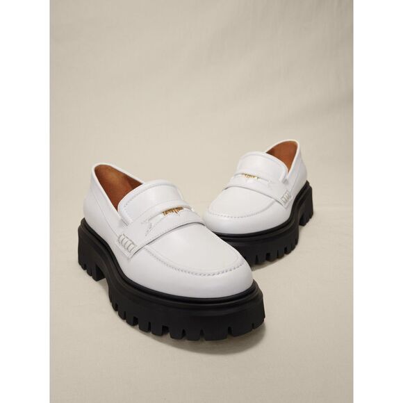 Maje Leather Platform Loafers - New - Picture 1 of 10